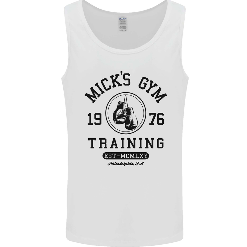 Mick's Gym Boxing Boxer Movie Mens Vest Tank Top White