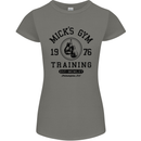 Mick's Gym Boxing Boxer Movie Womens Petite Cut T-Shirt Charcoal