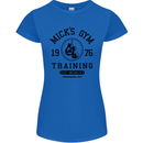 Mick's Gym Boxing Boxer Movie Womens Petite Cut T-Shirt Royal Blue