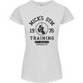 Mick's Gym Boxing Boxer Movie Womens Petite Cut T-Shirt White