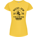 Mick's Gym Boxing Boxer Movie Womens Petite Cut T-Shirt Yellow