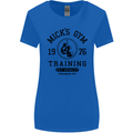 Mick's Gym Boxing Boxer Movie Womens Wider Cut T-Shirt Royal Blue
