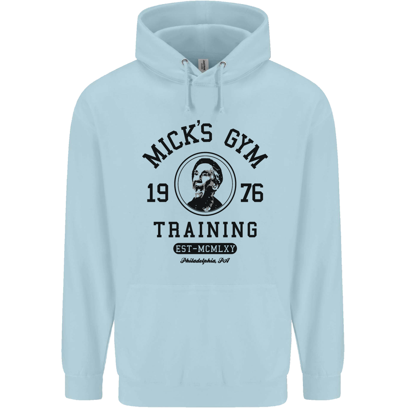 Micks Gym Training Boxing Boxer Box Childrens Kids Hoodie Light Blue