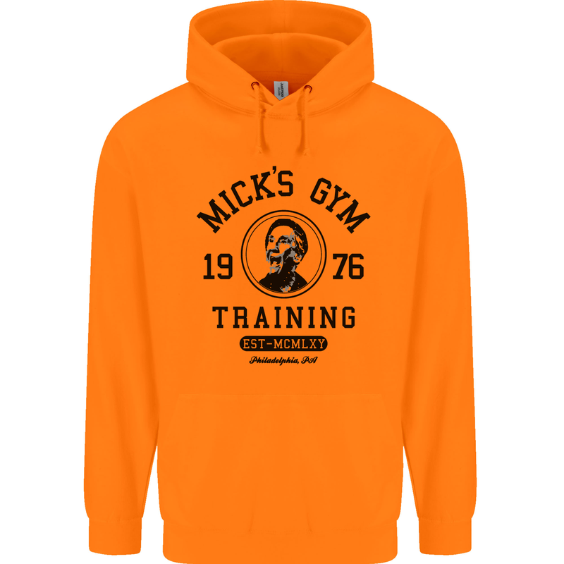 Micks Gym Training Boxing Boxer Box Childrens Kids Hoodie Orange