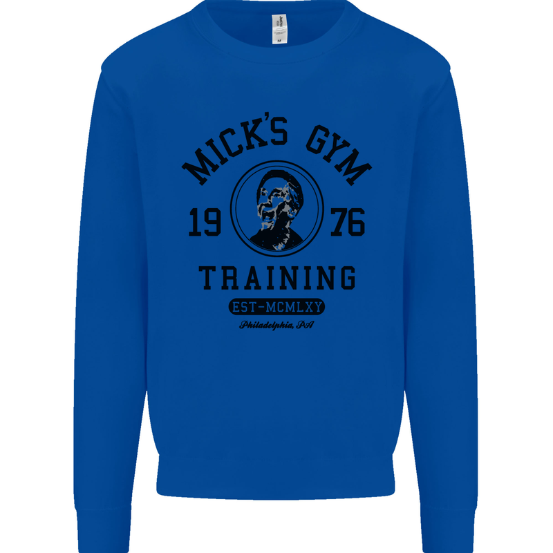 Micks Gym Training Boxing Boxer Box Kids Sweatshirt Jumper Royal Blue