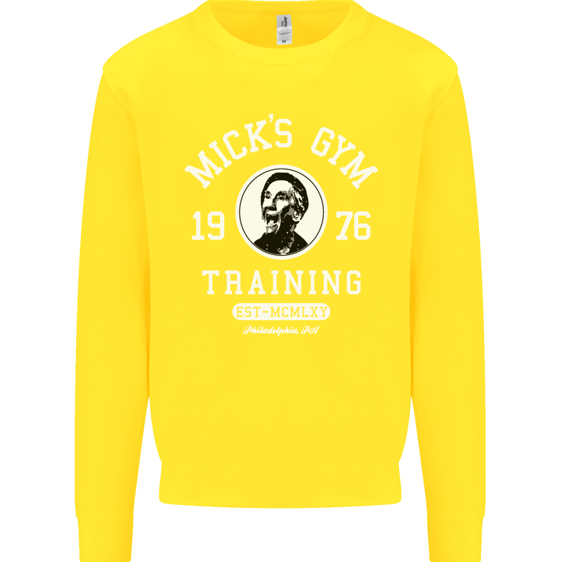 Micks Gym Training Boxing Boxer Box Kids Sweatshirt Jumper Yellow
