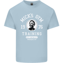 Micks Gym Training Boxing Boxer Box Kids T-Shirt Childrens Light Blue