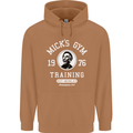 Micks Gym Training Boxing Boxer Box Mens 80% Cotton Hoodie Caramel Latte