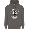 Micks Gym Training Boxing Boxer Box Mens 80% Cotton Hoodie Charcoal
