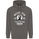 Micks Gym Training Boxing Boxer Box Mens 80% Cotton Hoodie Charcoal