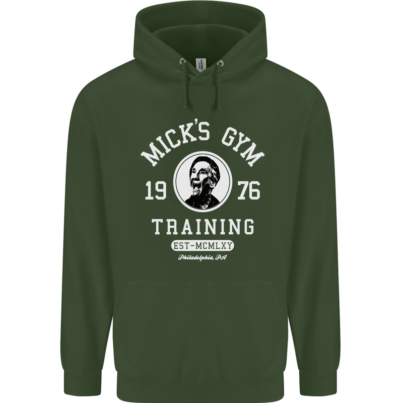 Micks Gym Training Boxing Boxer Box Mens 80% Cotton Hoodie Forest Green