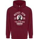 Micks Gym Training Boxing Boxer Box Mens 80% Cotton Hoodie Maroon