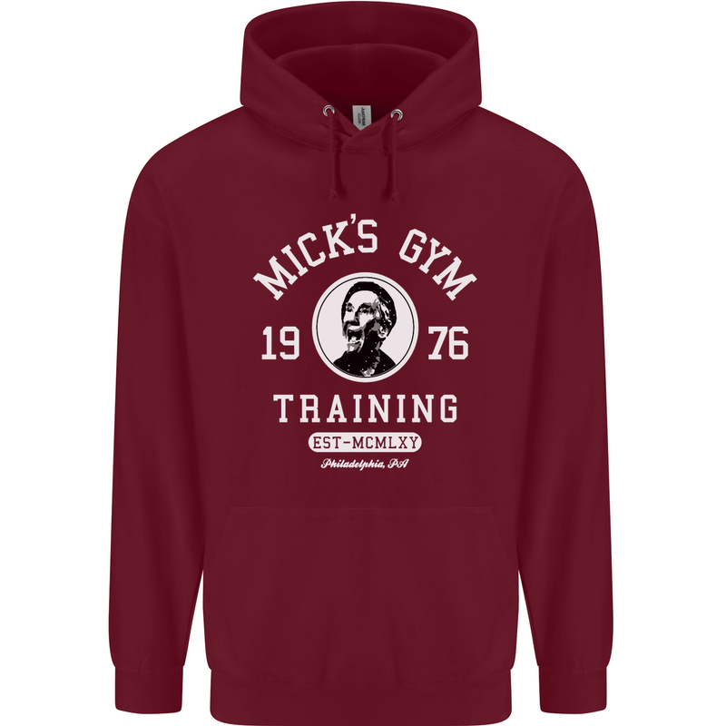Micks Gym Training Boxing Boxer Box Mens 80% Cotton Hoodie Maroon