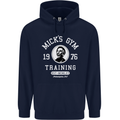 Micks Gym Training Boxing Boxer Box Mens 80% Cotton Hoodie Navy Blue