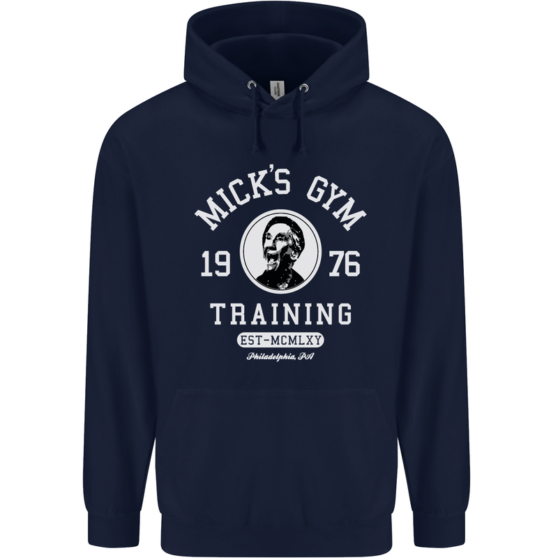 Micks Gym Training Boxing Boxer Box Mens 80% Cotton Hoodie Navy Blue