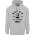 Micks Gym Training Boxing Boxer Box Mens 80% Cotton Hoodie Sports Grey
