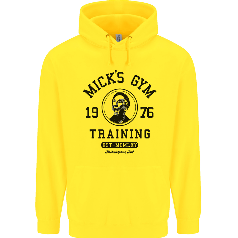 Micks Gym Training Boxing Boxer Box Mens 80% Cotton Hoodie Yellow