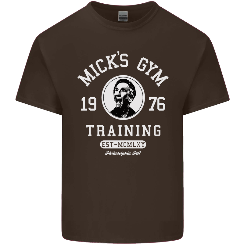 Micks Gym Training Boxing Boxer Box Mens Cotton T-Shirt Tee Top Dark Chocolate