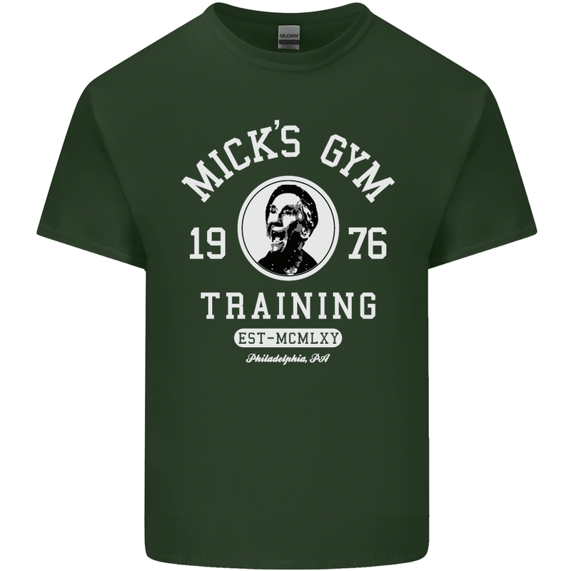 Micks Gym Training Boxing Boxer Box Mens Cotton T-Shirt Tee Top Forest Green
