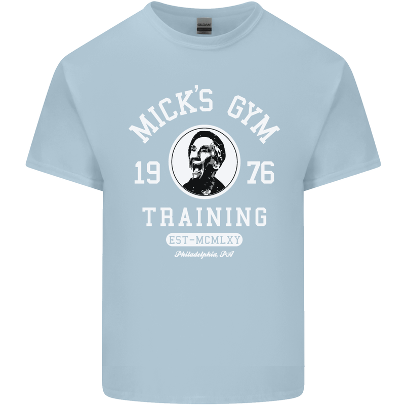 Micks Gym Training Boxing Boxer Box Mens Cotton T-Shirt Tee Top Light Blue