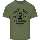 Micks Gym Training Boxing Boxer Box Mens Cotton T-Shirt Tee Top Military Green