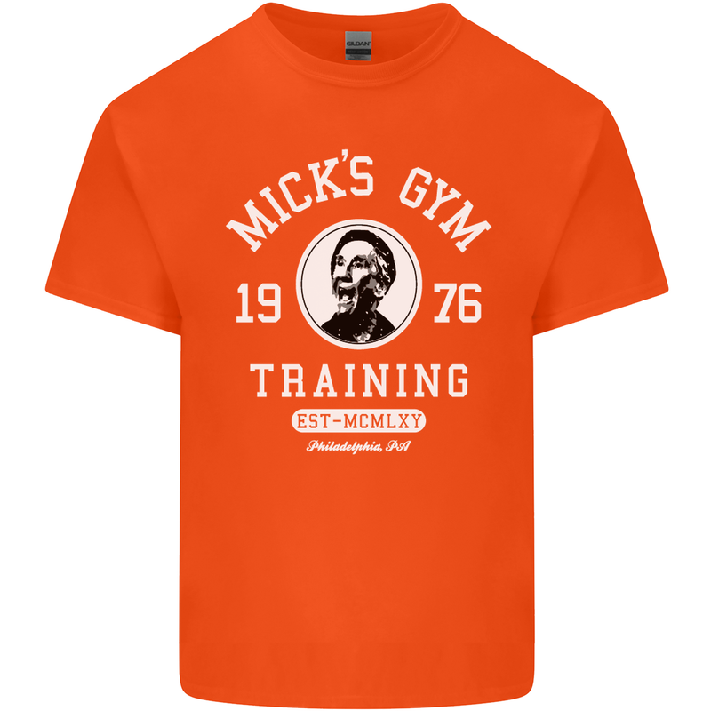 Micks Gym Training Boxing Boxer Box Mens Cotton T-Shirt Tee Top Orange