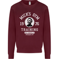 Micks Gym Training Boxing Boxer Box Mens Sweatshirt Jumper Maroon