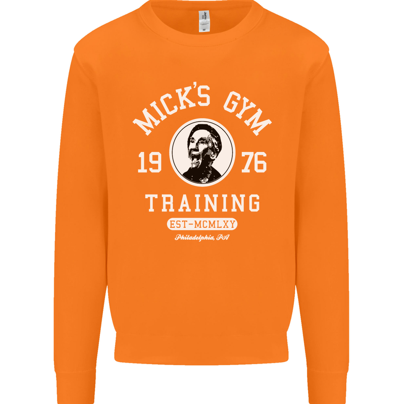 Micks Gym Training Boxing Boxer Box Mens Sweatshirt Jumper Orange