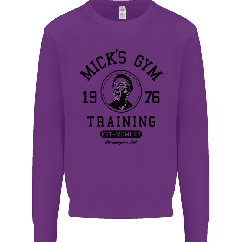 Micks Gym Training Boxing Boxer Box Mens Sweatshirt Jumper Purple