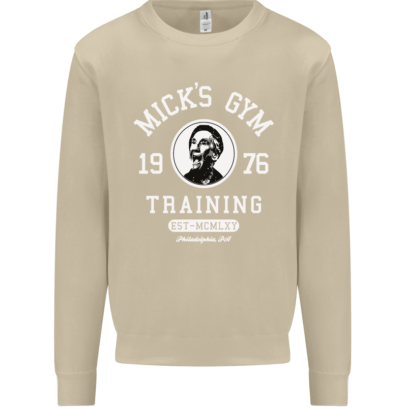 Micks Gym Training Boxing Boxer Box Mens Sweatshirt Jumper Sand