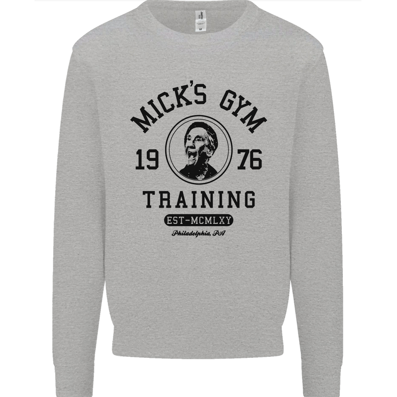 Micks Gym Training Boxing Boxer Box Mens Sweatshirt Jumper Sports Grey