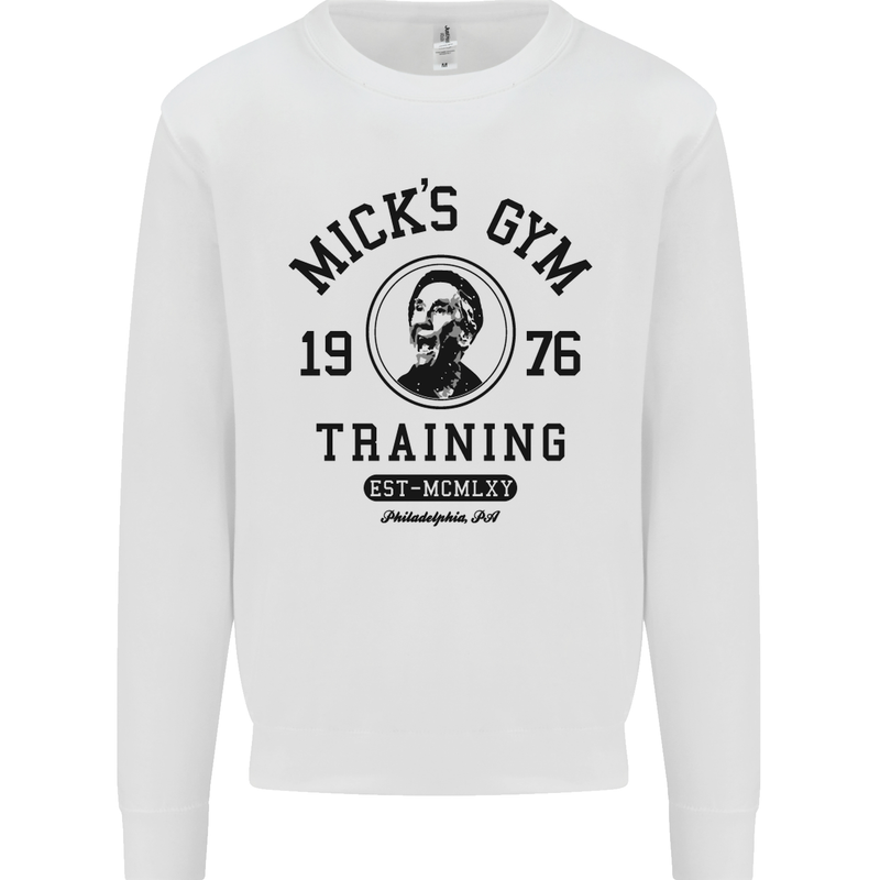 Micks Gym Training Boxing Boxer Box Mens Sweatshirt Jumper White