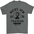 Micks Gym Training Boxing Boxer Box Mens T-Shirt Cotton Gildan Charcoal