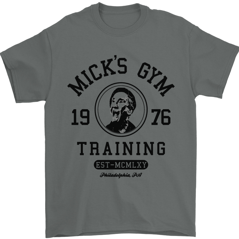Micks Gym Training Boxing Boxer Box Mens T-Shirt Cotton Gildan Charcoal