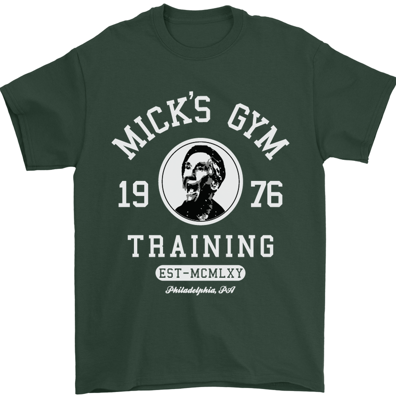 Micks Gym Training Boxing Boxer Box Mens T-Shirt Cotton Gildan Forest Green