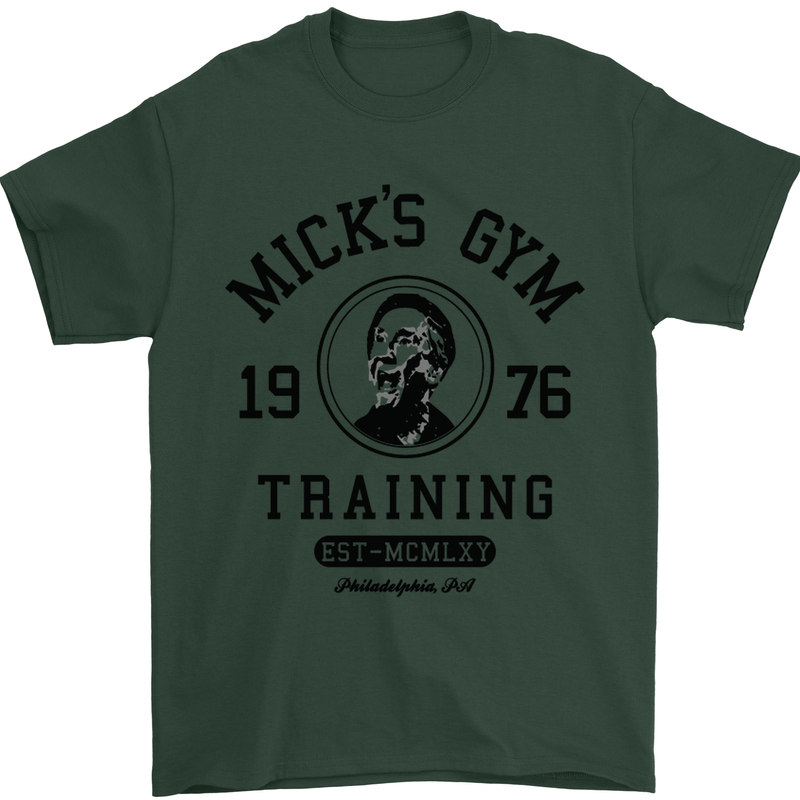 Micks Gym Training Boxing Boxer Box Mens T-Shirt Cotton Gildan Forest Green