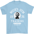 Micks Gym Training Boxing Boxer Box Mens T-Shirt Cotton Gildan Light Blue