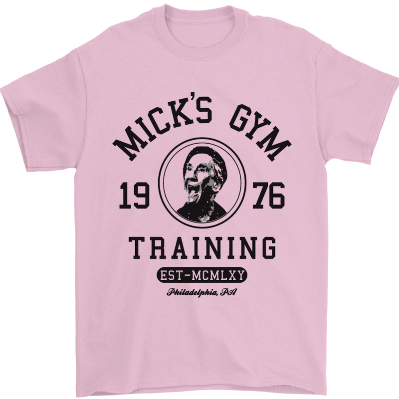 Micks Gym Training Boxing Boxer Box Mens T-Shirt Cotton Gildan Light Pink