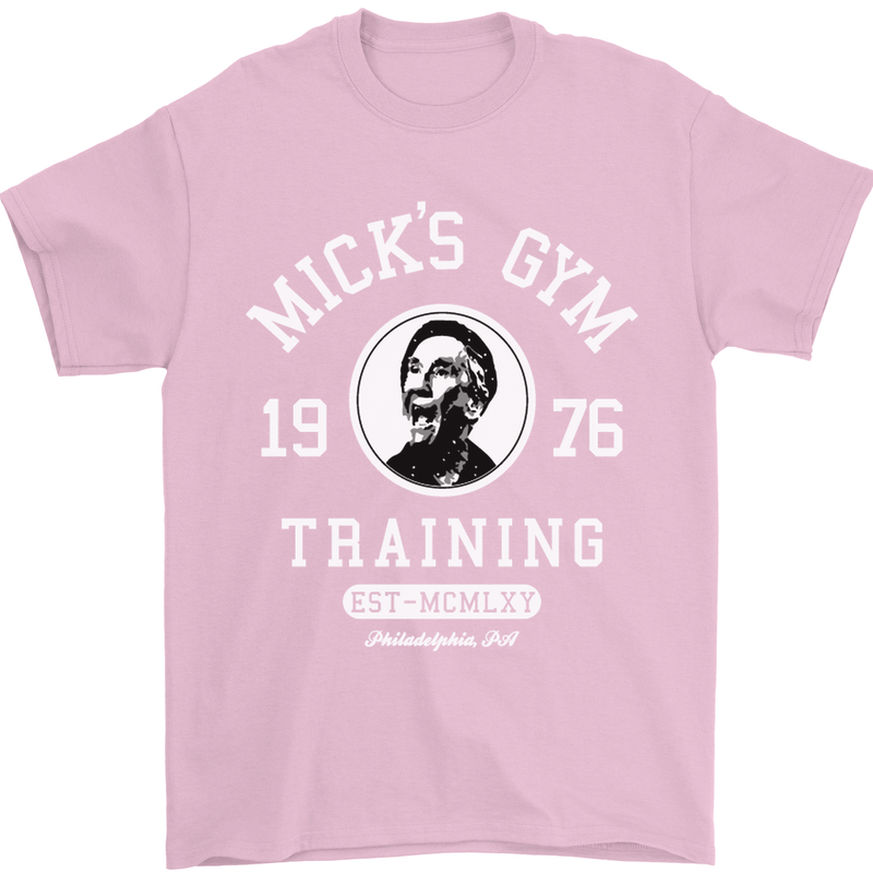 Micks Gym Training Boxing Boxer Box Mens T-Shirt Cotton Gildan Light Pink
