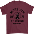 Micks Gym Training Boxing Boxer Box Mens T-Shirt Cotton Gildan Maroon