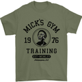 Micks Gym Training Boxing Boxer Box Mens T-Shirt Cotton Gildan Military Green