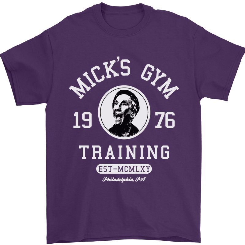 Micks Gym Training Boxing Boxer Box Mens T-Shirt Cotton Gildan Purple