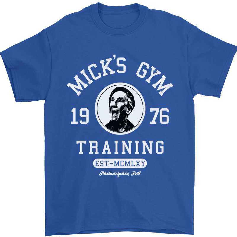 Micks Gym Training Boxing Boxer Box Mens T-Shirt Cotton Gildan Royal Blue