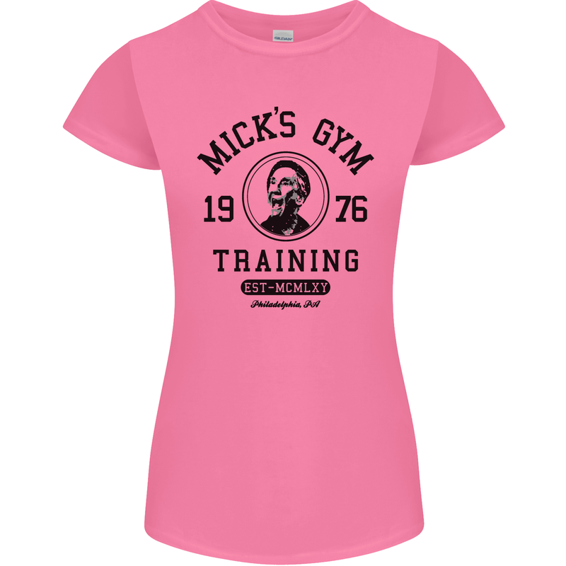Micks Gym Training Boxing Boxer Box Womens Petite Cut T-Shirt Azalea