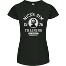 Micks Gym Training Boxing Boxer Box Womens Petite Cut T-Shirt Black