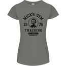 Micks Gym Training Boxing Boxer Box Womens Petite Cut T-Shirt Charcoal