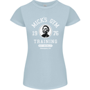 Micks Gym Training Boxing Boxer Box Womens Petite Cut T-Shirt Light Blue