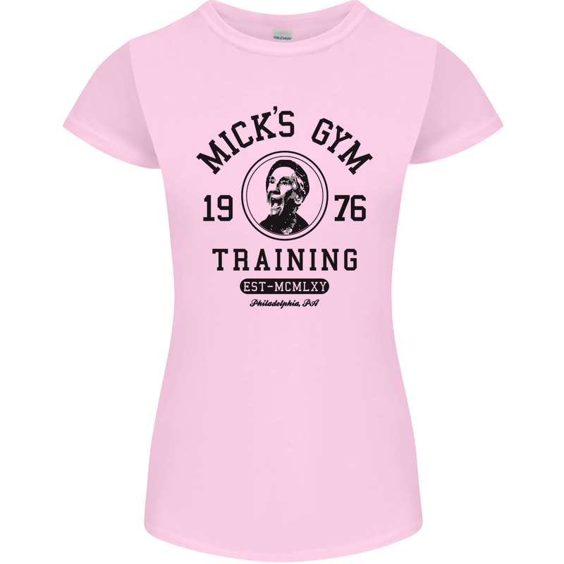 Micks Gym Training Boxing Boxer Box Womens Petite Cut T-Shirt Light Pink