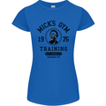 Micks Gym Training Boxing Boxer Box Womens Petite Cut T-Shirt Royal Blue