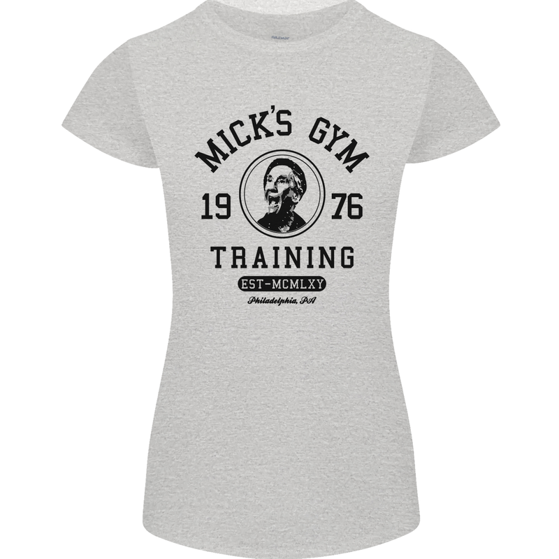 Micks Gym Training Boxing Boxer Box Womens Petite Cut T-Shirt Sports Grey